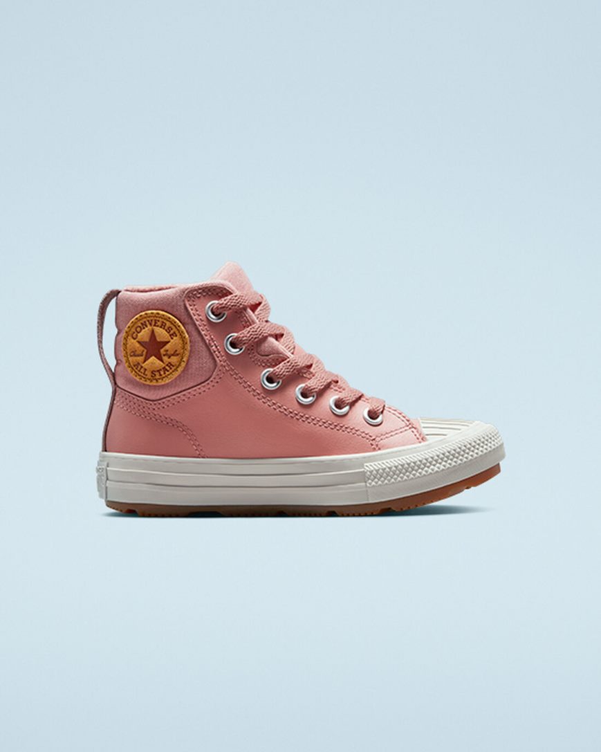 Tenisky Vysoke Converse Kozene Chuck Taylor All Star Berkshire Boot Color Chlapcenske Ruzove | SK AWIKG2